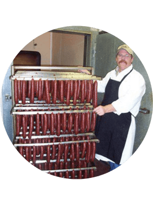 Edmund Pruski - Founder, crafting artisan sausages since 2006